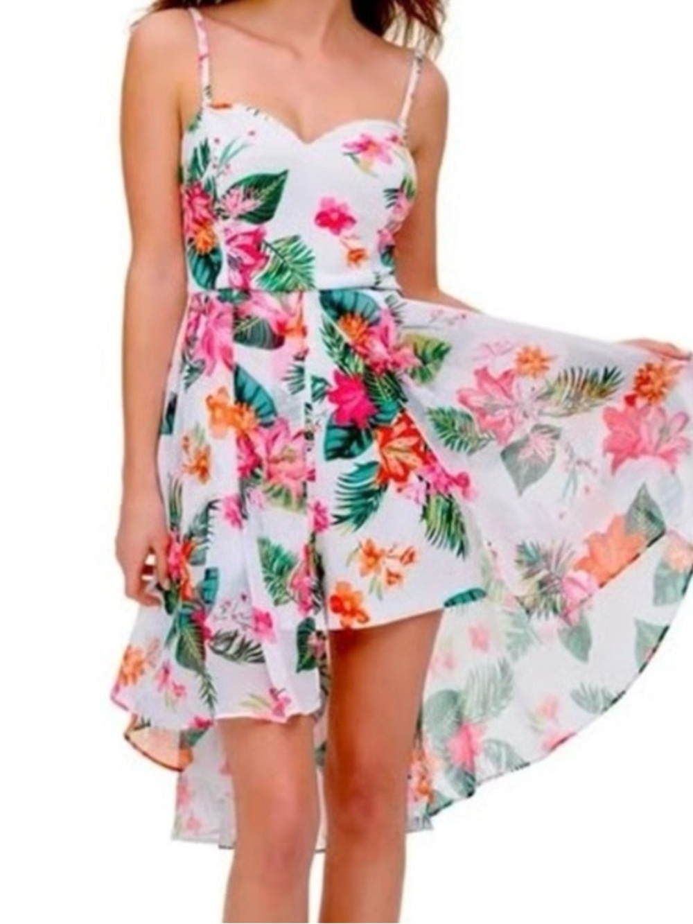 GUESS high low dress (can be strapless, and has shorts)